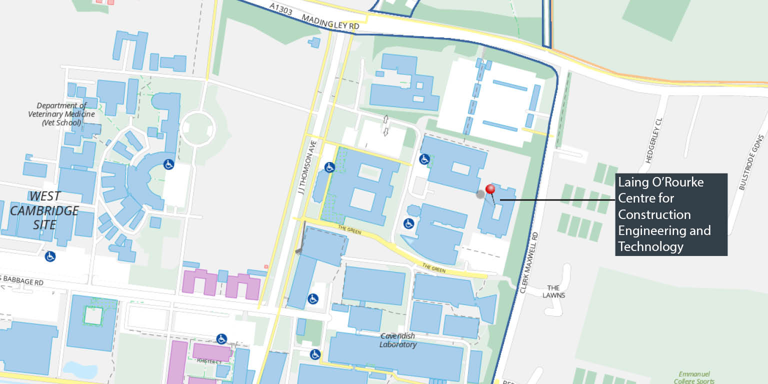 Map of Laing O'Rourke Centre 