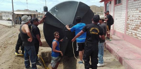 Installation of biodigester at the Lobitos Fishermen’s Guild Installation of biodigester at the Lobitos Fishermen’s Guild